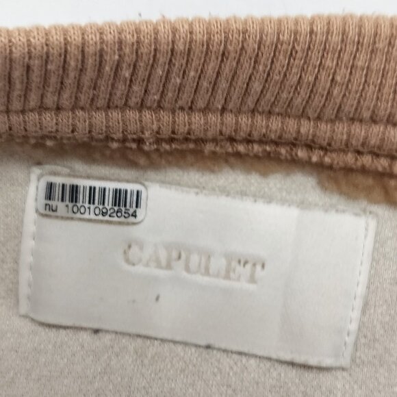 CAPULET Anthro Favorite Teddy Pullover Sweater Fuzzy Sherpa Sweatshirt Top Sz S - Picture 6 of 14